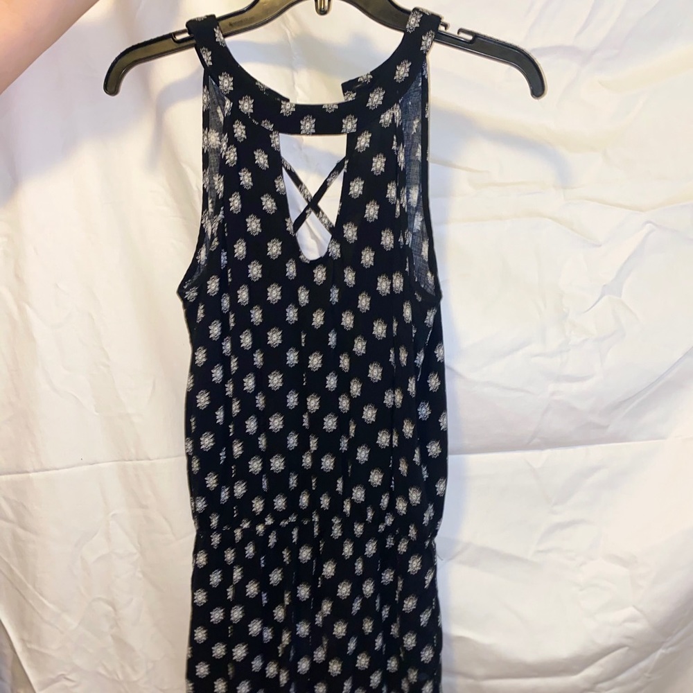 Black patterned romper